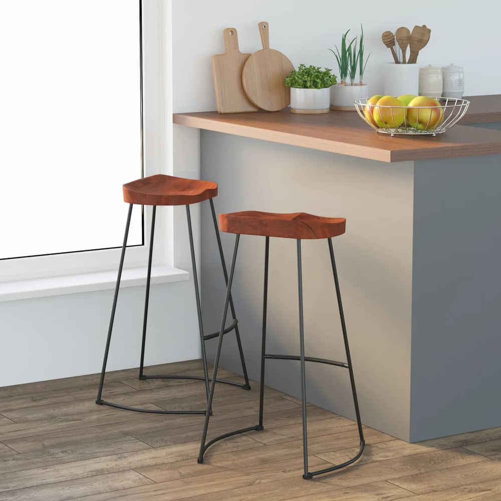 Gavin Bar Stools, 2 pcs., 50x40x78cm, Solid Mango Wood