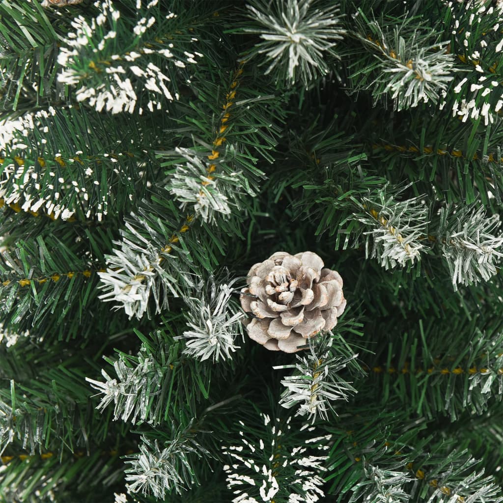 Mākslīgā šaurā Ziemassvētku eglīte ar statīvu, 240 cm, PVC
