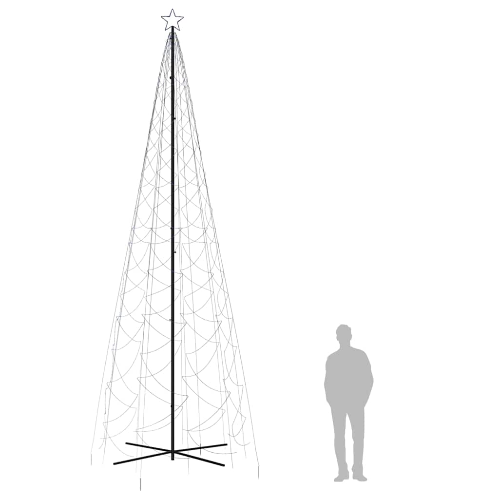 Ziemassvētku egle, 160x500 cm, koniska, 1400 zilu LED