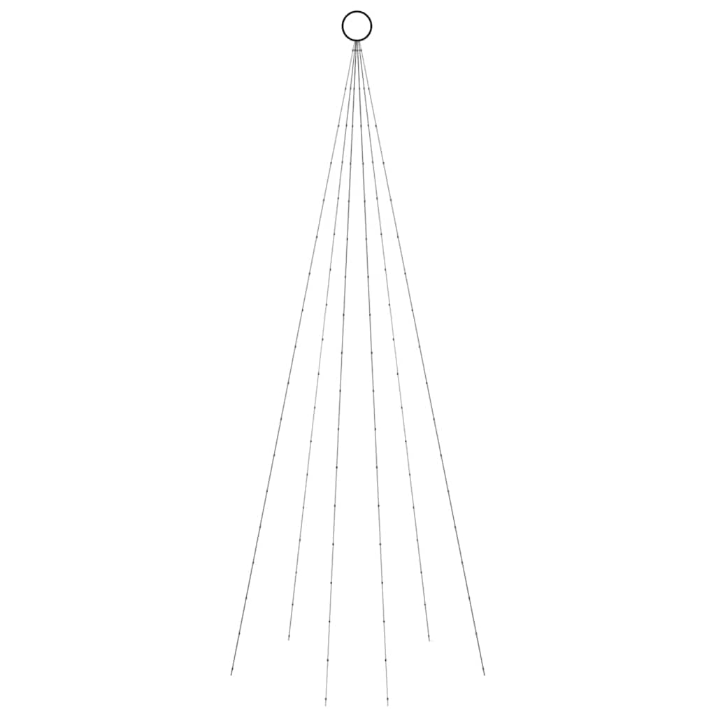 Kalėdų eglutė ant vėliavos stiebo, 180cm, 108 mėlynos LED