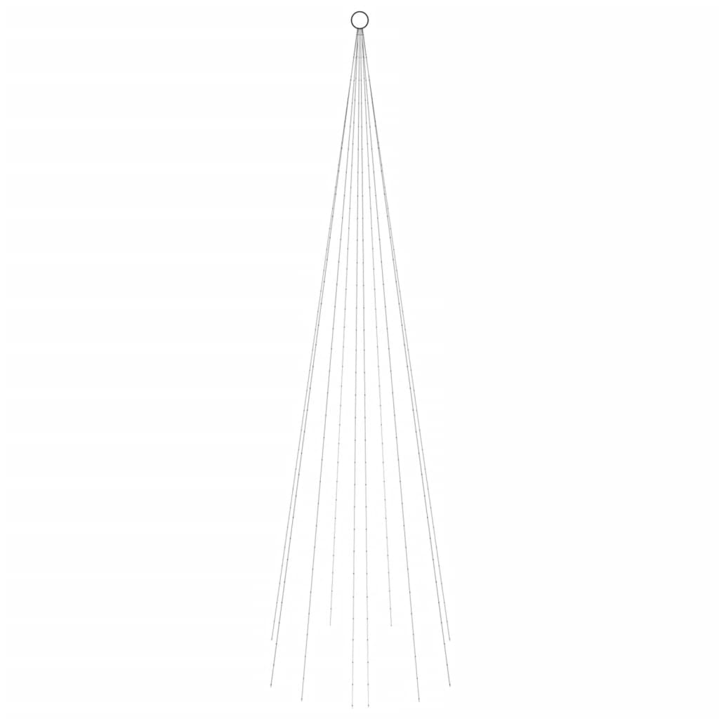 Kalėdų eglutė ant vėliavos stiebo POLARSTAR, 300cm, 310 šiltų baltų LED