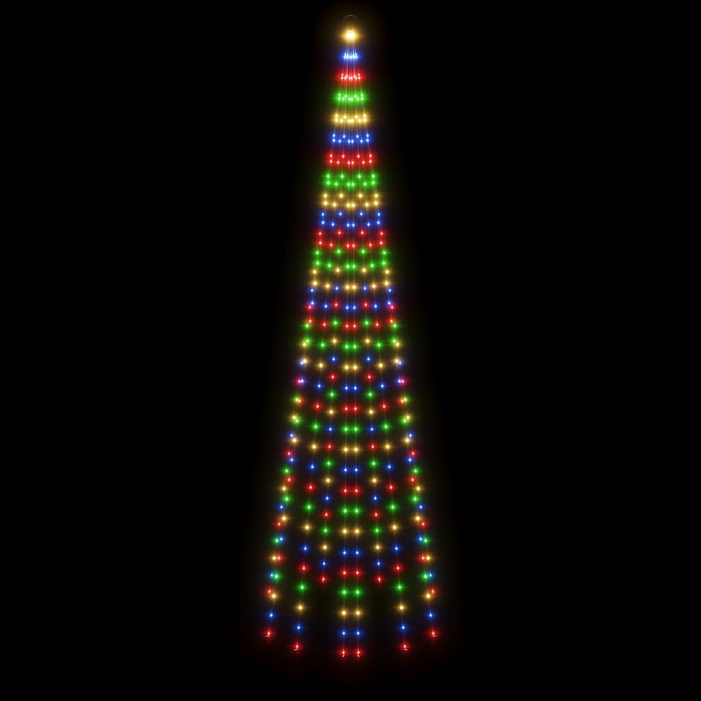 Kalėdų eglutė ant vėliavos stiebo, 300cm, 310 spalvotų LED