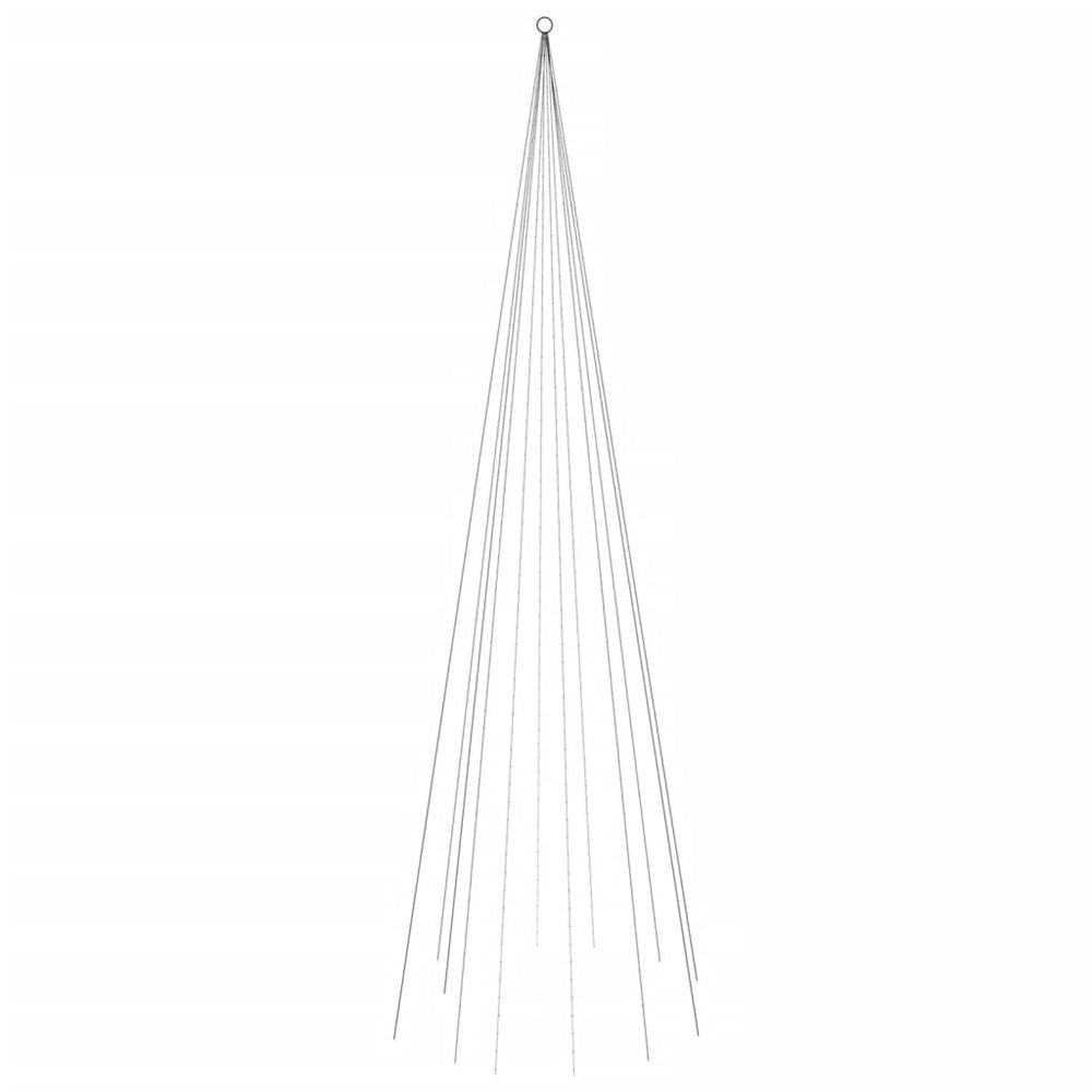 Kalėdų eglutė ant vėliavos stiebo POLARSTAR, 500cm, 732 spalvotos LED