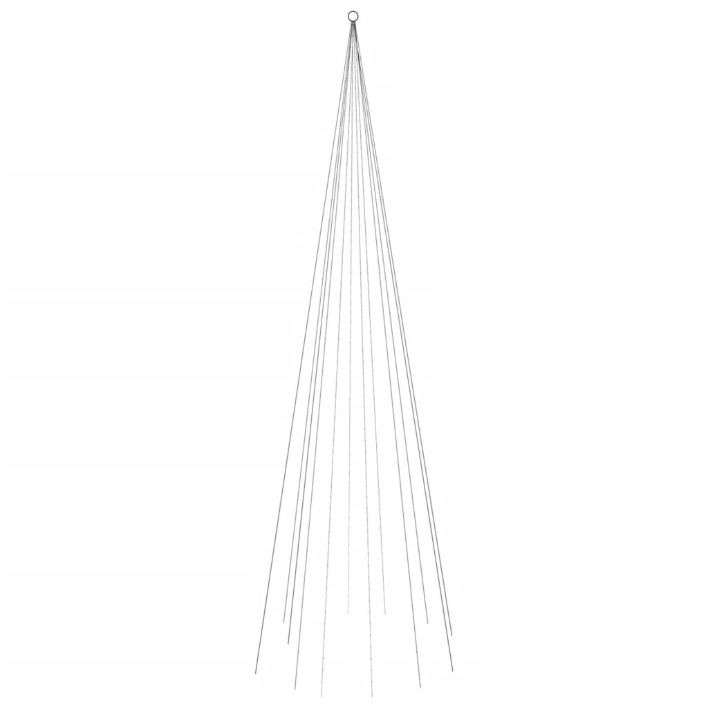 Kalėdų eglutė ant vėliavos stiebo POLARSTAR, 500cm, 732 spalvotos LED