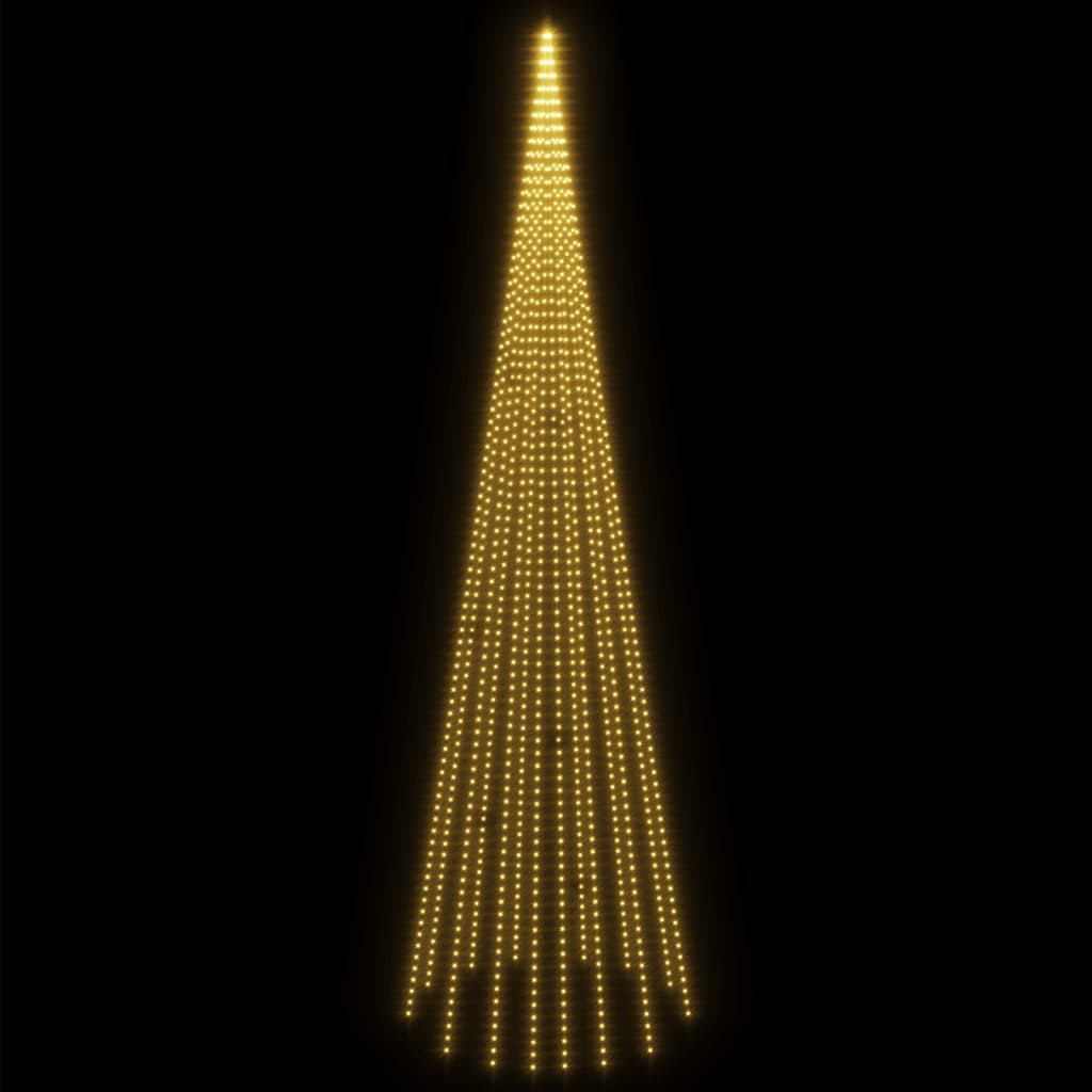 Kalėdų eglutė ant vėliavos stiebo, 800cm, 1134 šiltos LED