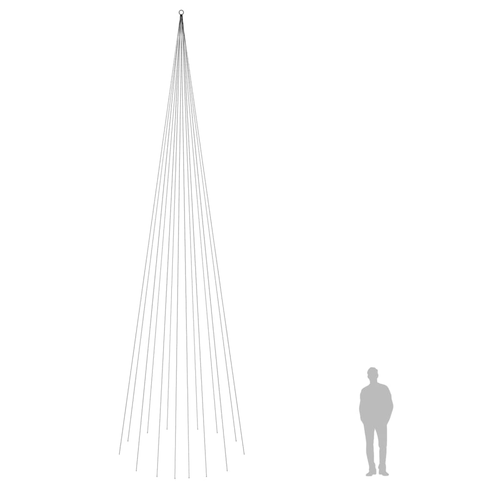 Ziemassvētku eglīte uz karoga masta, 800cm, 1134 auksti LED