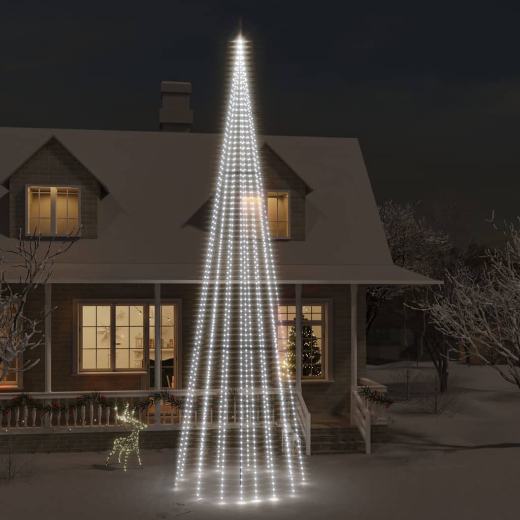 Ziemassvētku eglīte uz karoga masta, 800cm, 1134 auksti LED