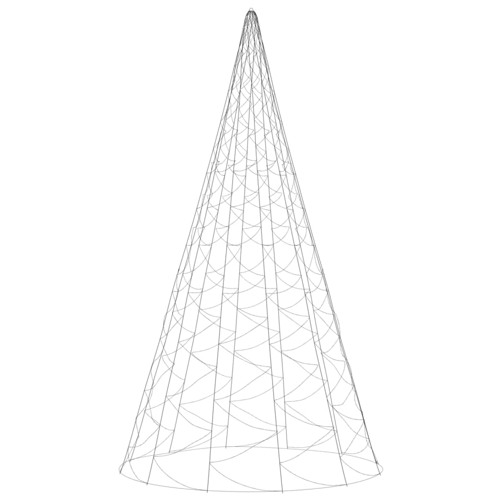 Christmas tree on a flag pole, 800cm, 3000 warm white LEDs