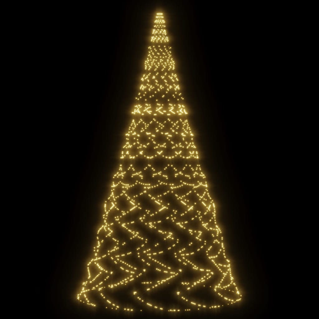 Christmas tree on a flag pole, 800cm, 3000 warm white LEDs