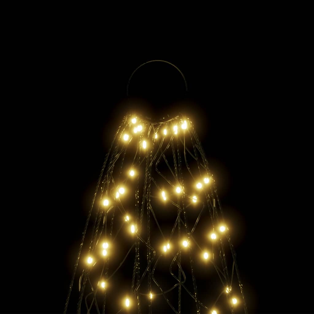 Christmas tree on a flag pole, 800cm, 3000 warm white LEDs
