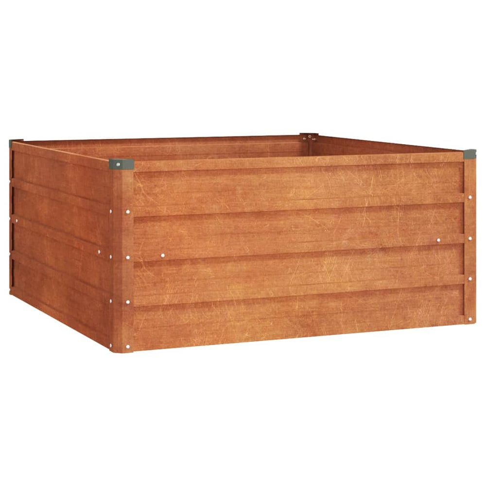 Aukštas sodo lovelis, rūdžių, 100x100x45cm, Corten plienas