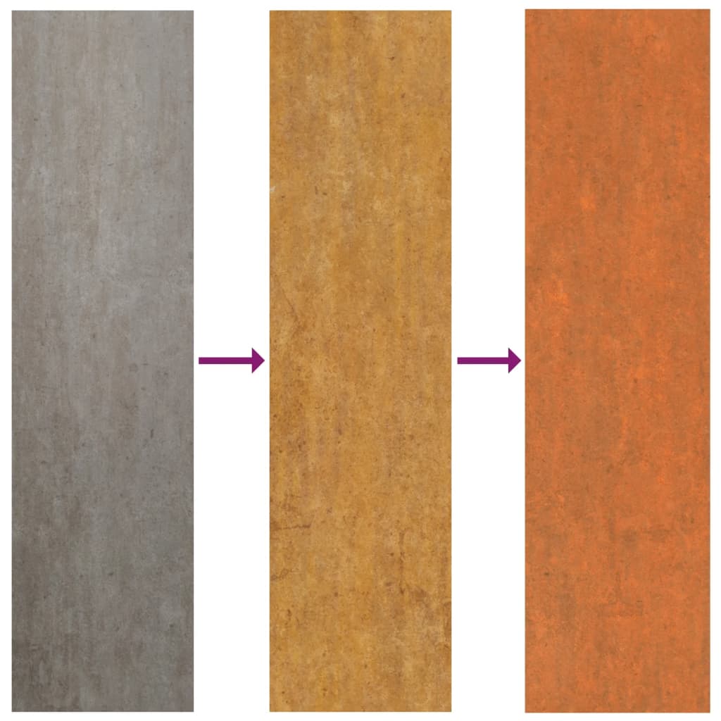Aukštas sodo lovelis, rūdžių, 100x100x45cm, Corten plienas
