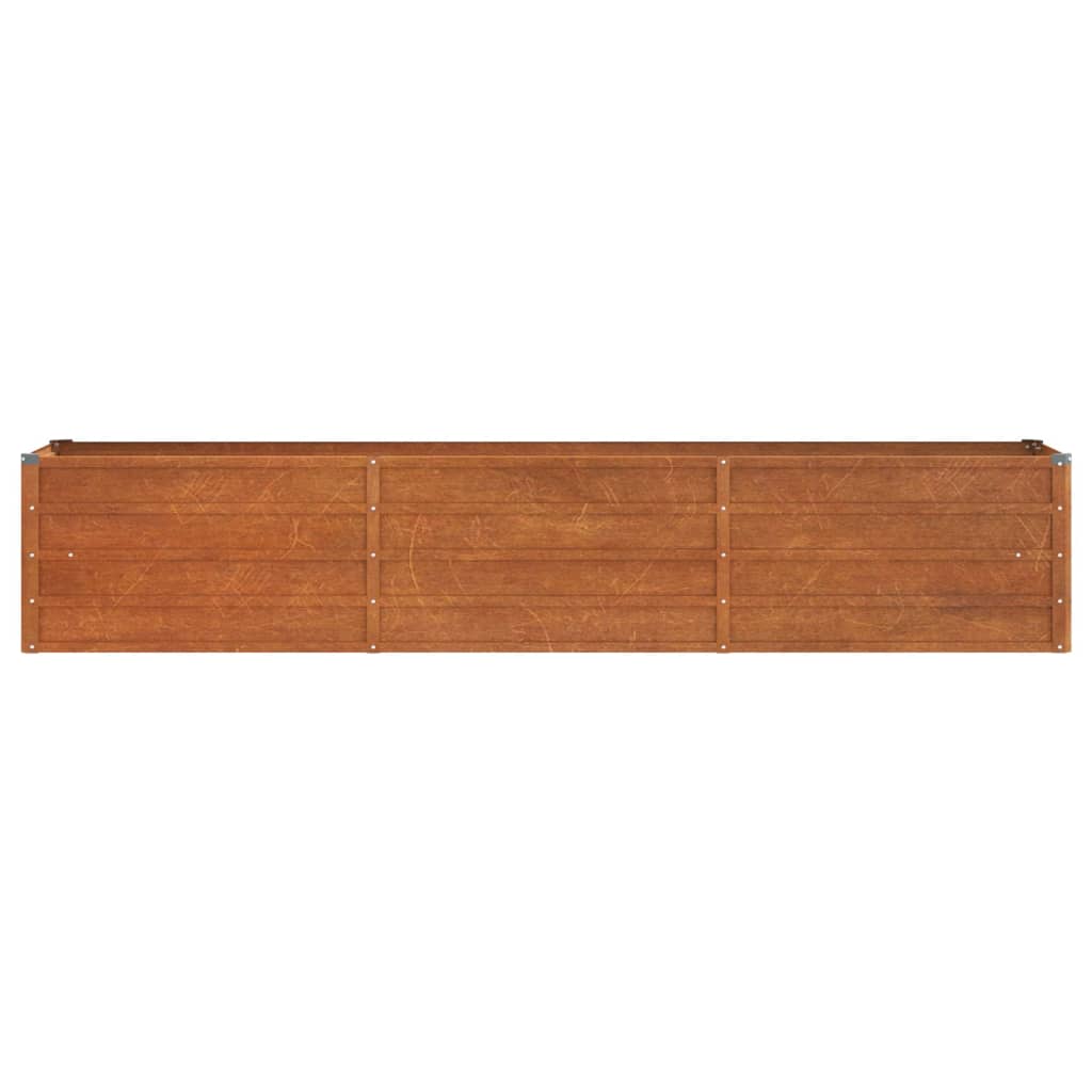 Aukštas sodo lovelis, rūdžių, 240x40x45cm, Corten plienas