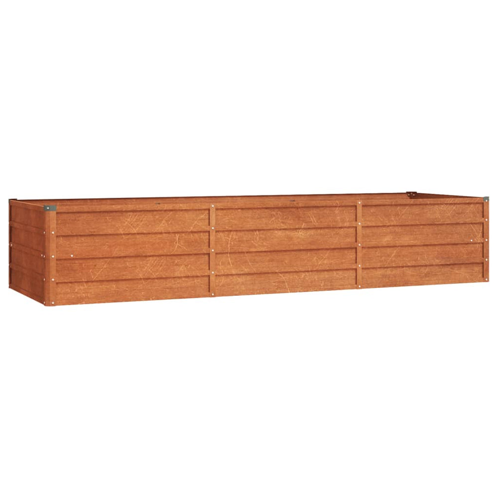 Aukštas sodo lovelis, rūdžių, 240x80x45cm, Corten plienas