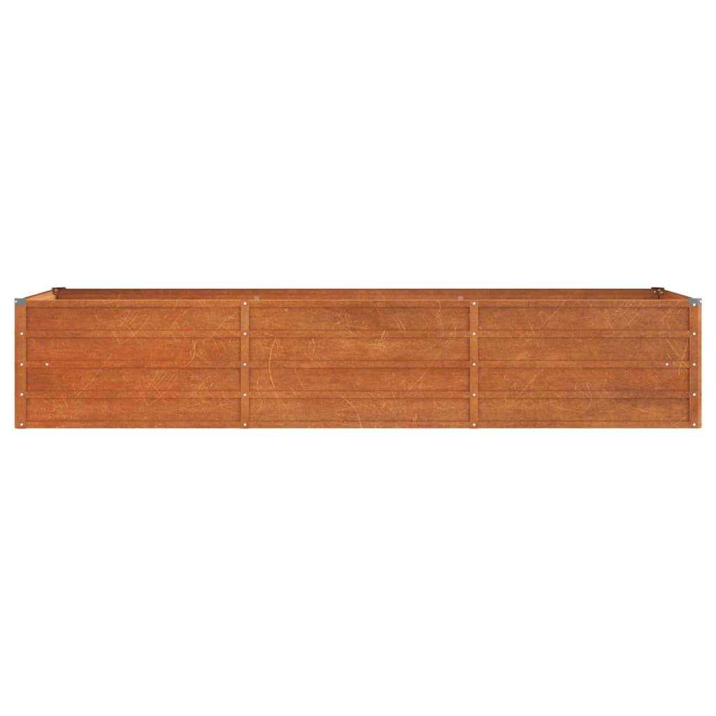 Aukštas sodo lovelis, rūdžių, 240x80x45cm, Corten plienas