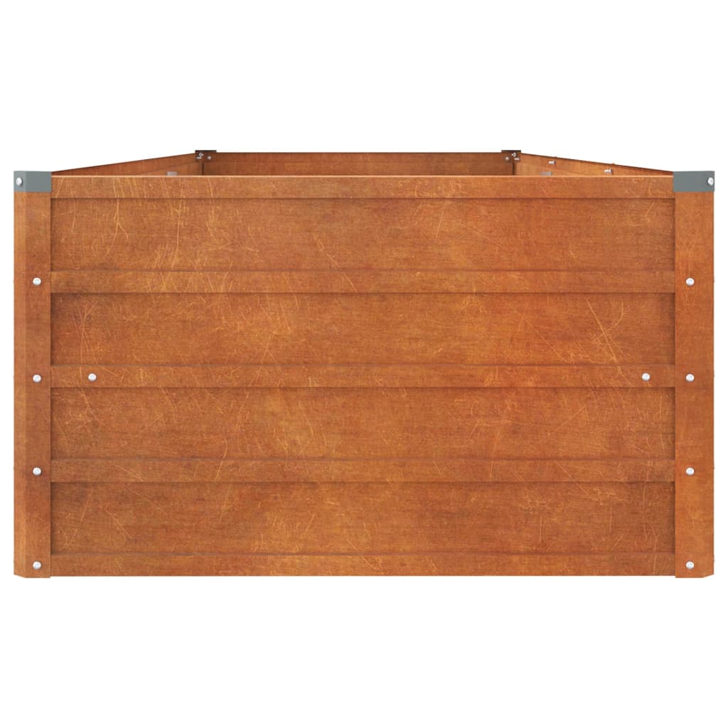 Aukštas sodo lovelis, rūdžių, 240x80x45cm, Corten plienas