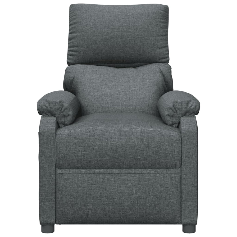 Recliner, dark gray, fabric