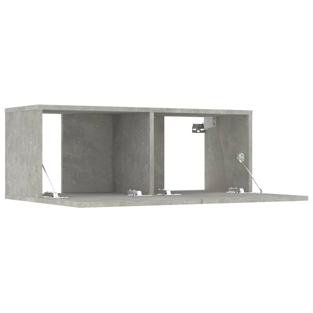 Televizoriaus spintelės, 2vnt., betono, 80x30x30cm, mediena