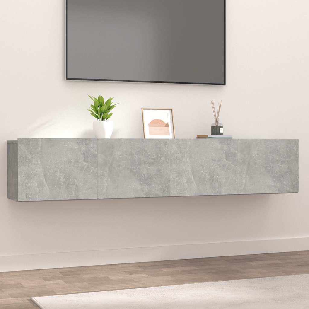 Televizoriaus spintelės, 2vnt., betono, 80x30x30cm, mediena
