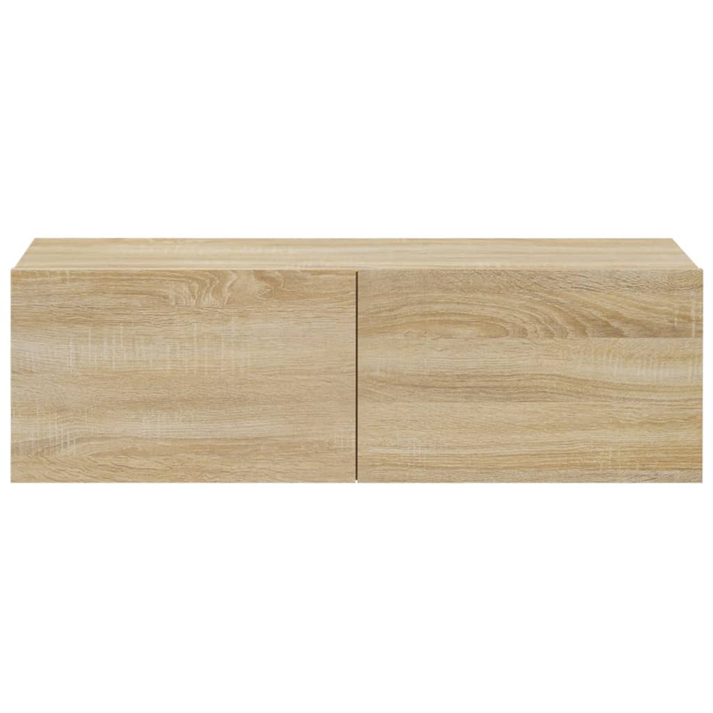 Sienas TV skapīši, 2 gab., ozolkoka, 100x30x30cm, koks