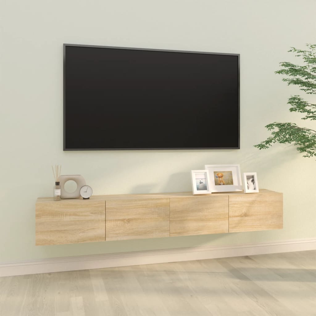 Sienas TV skapīši, 2 gab., ozolkoka, 100x30x30cm, koks