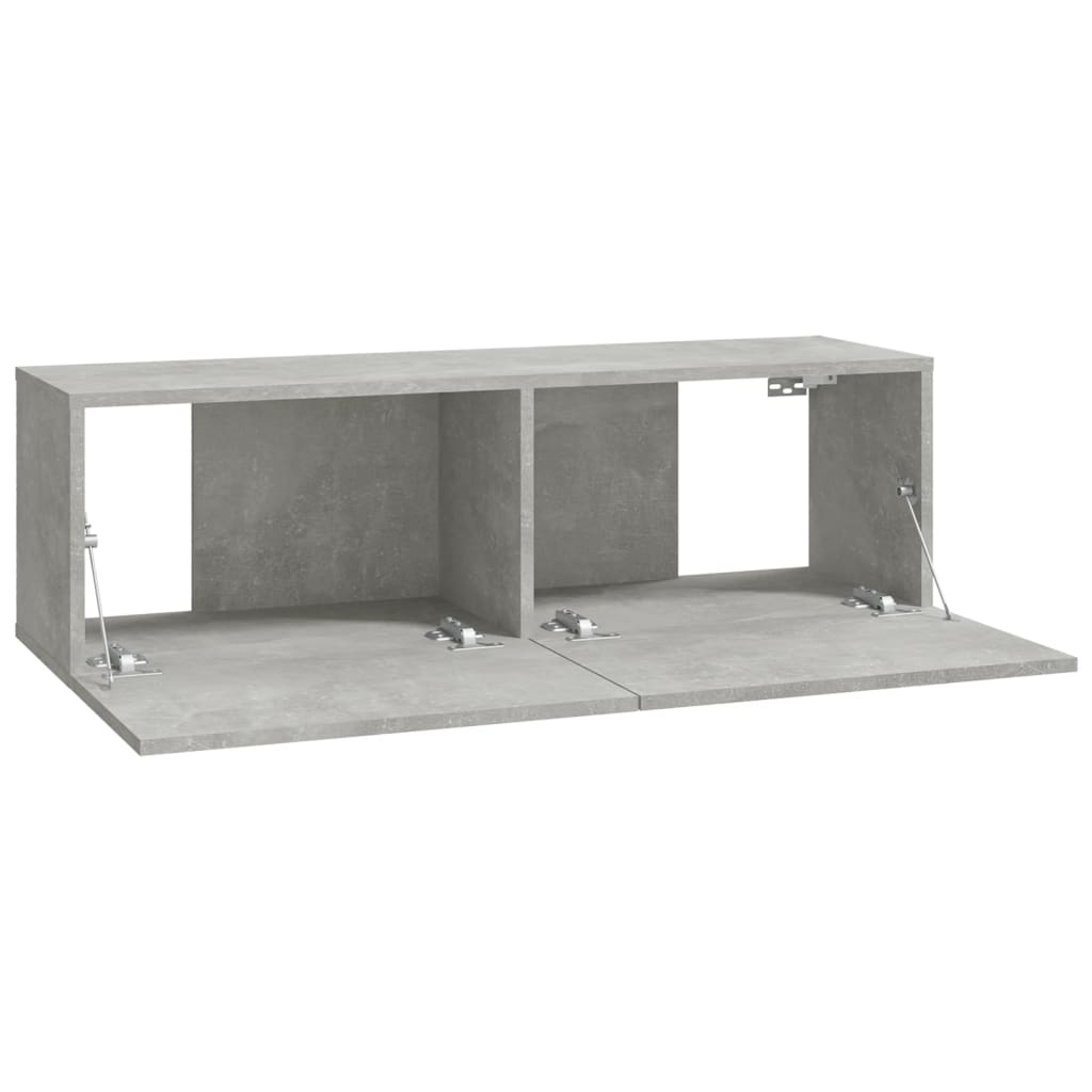 TV cabinets, 2 pcs., grey, 100x30x30cm, wood