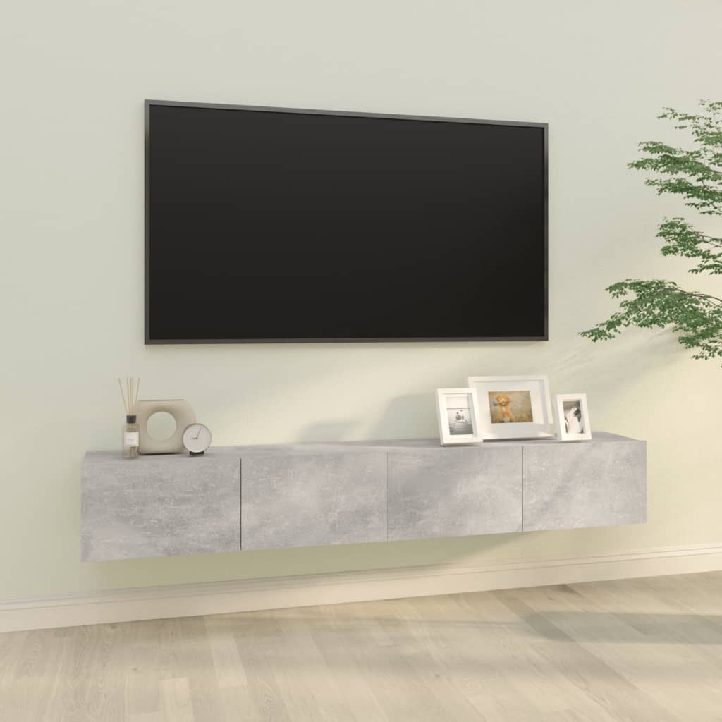 TV cabinets, 2 pcs., grey, 100x30x30cm, wood