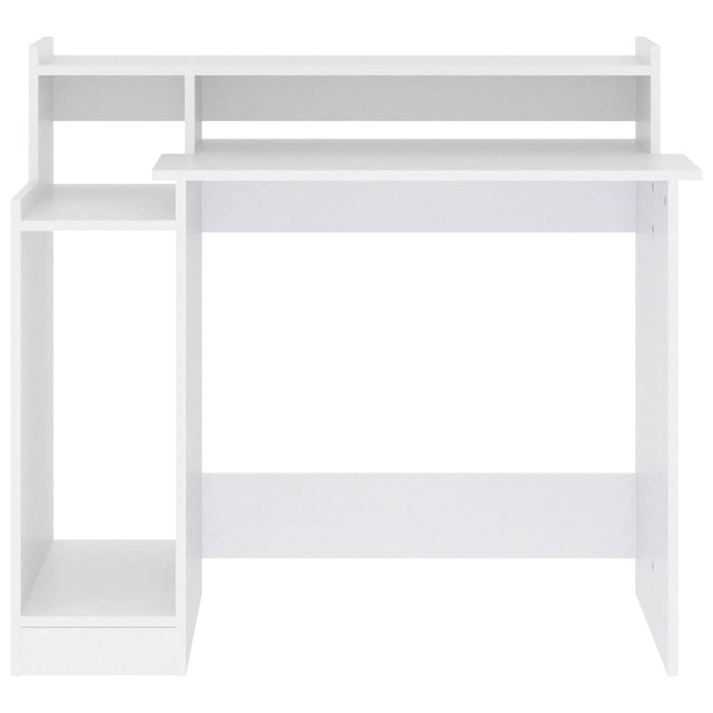 Desk with LED lighting, white, 97x45x90cm, wood