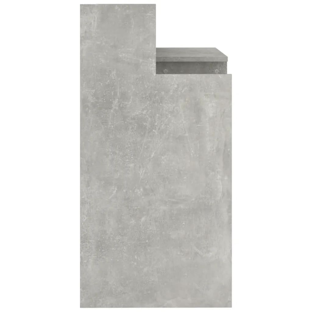 Rakstāmgalds ar LED, betona pelēks, 97x45x90cm, koks