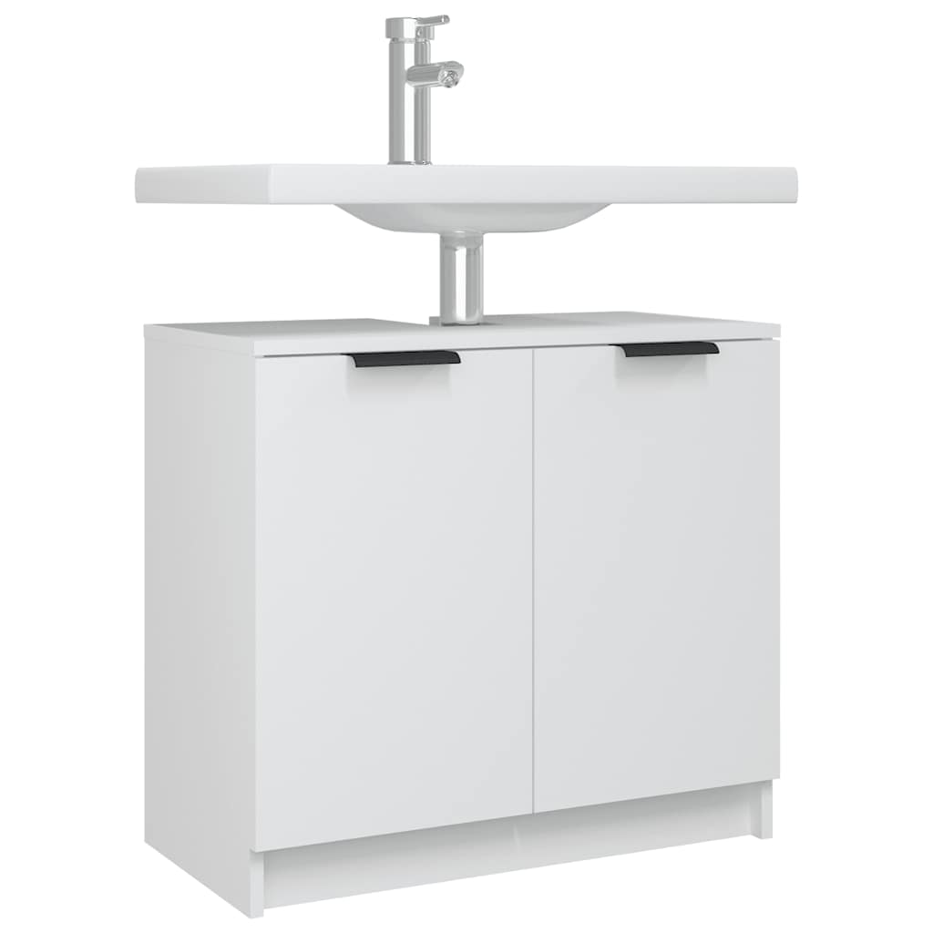 Bathroom cabinet, white, 64.5x33.5x59cm, engineered wood