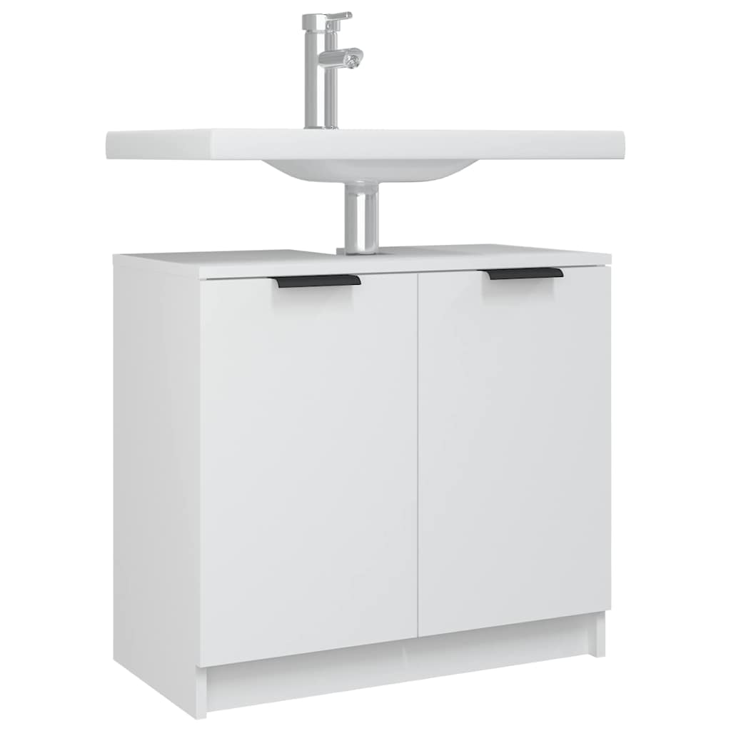 Bathroom cabinet, white, 64.5x33.5x59cm, engineered wood