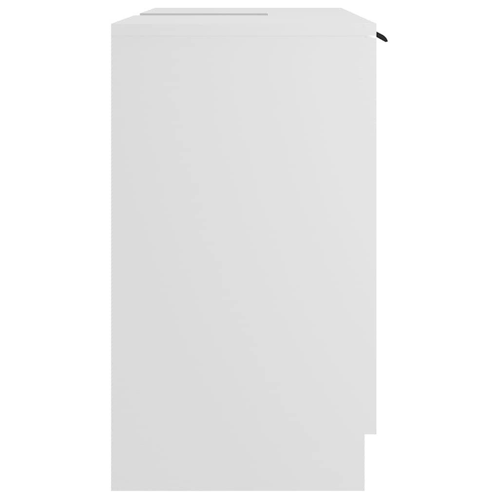 Bathroom cabinet, white, 64.5x33.5x59cm, engineered wood