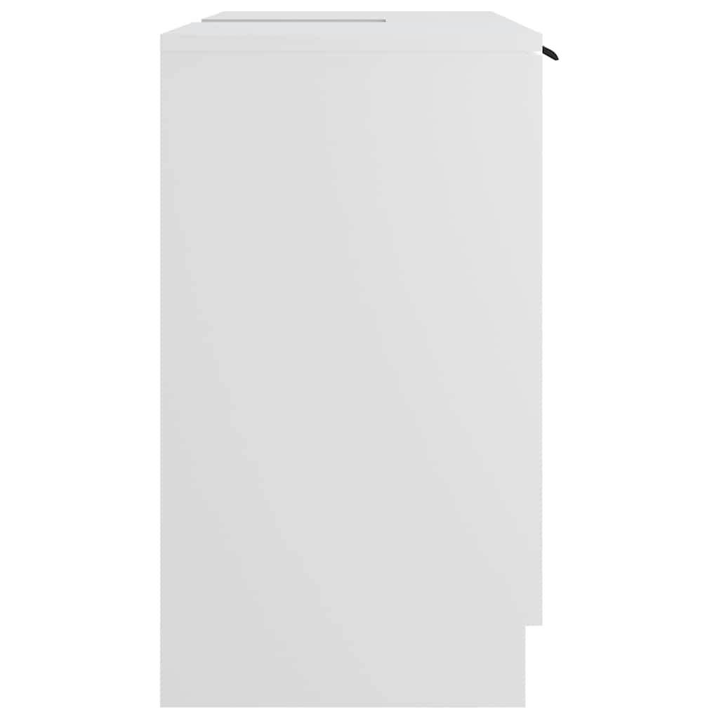 Bathroom cabinet, white, 64.5x33.5x59cm, engineered wood
