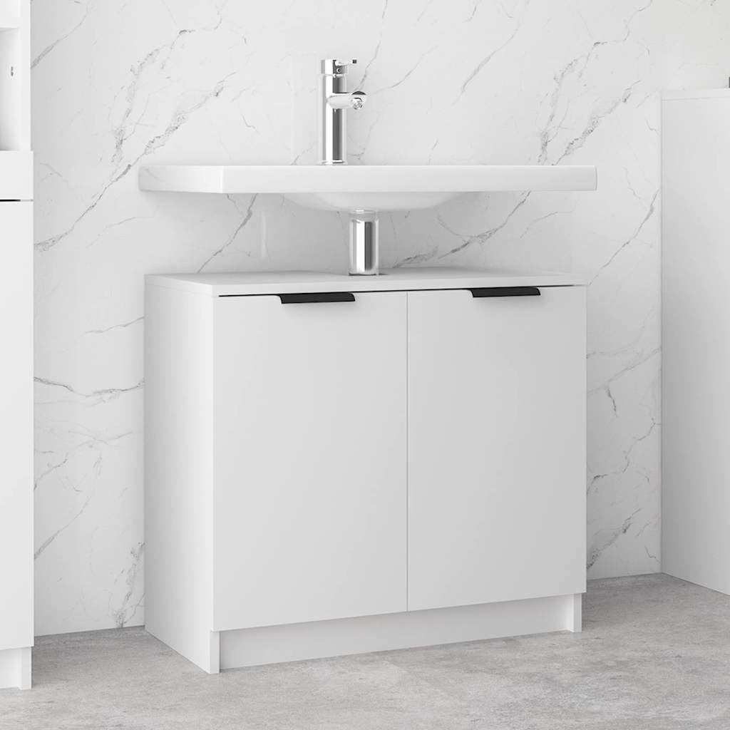 Bathroom cabinet, white, 64.5x33.5x59cm, engineered wood