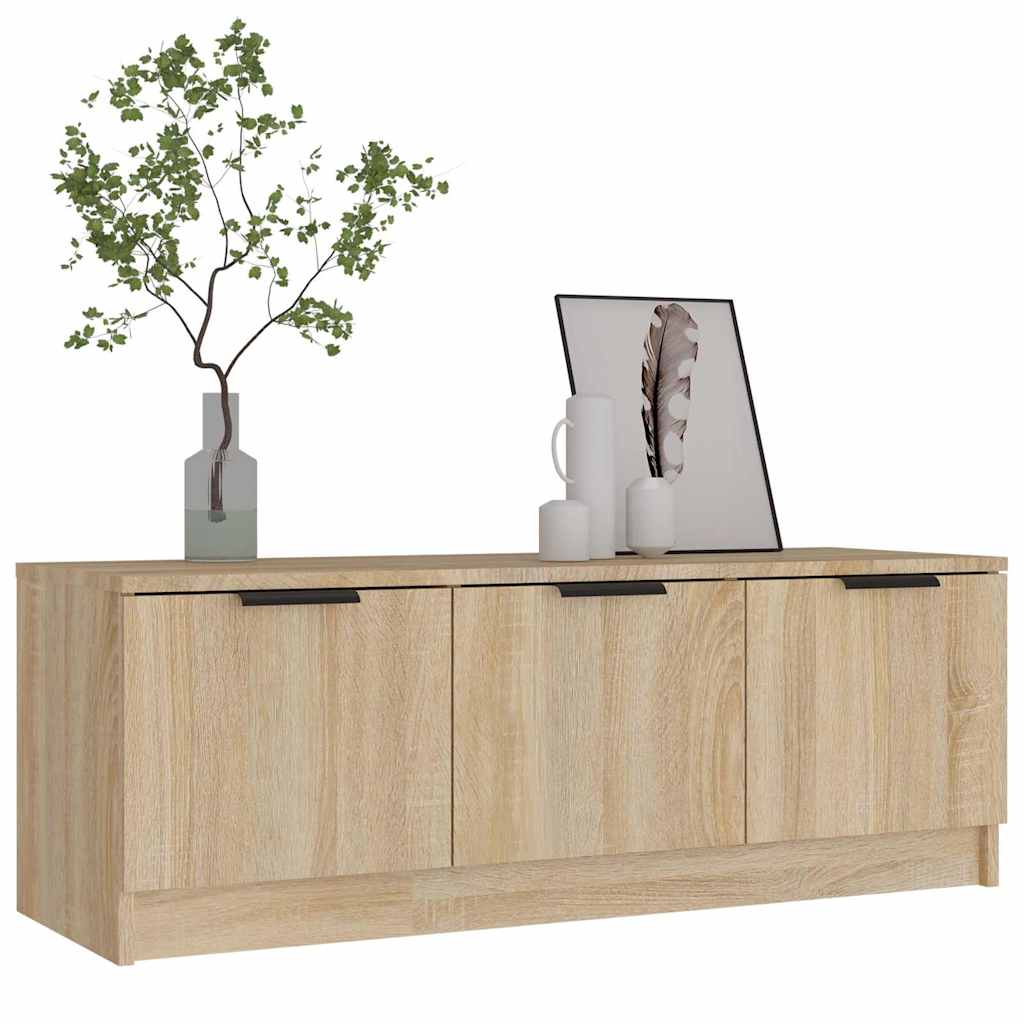 TV cabinet, oak, 102x35x36.5cm, engineered wood