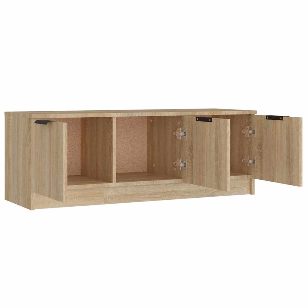 TV cabinet, oak, 102x35x36.5cm, engineered wood