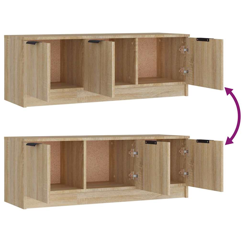 TV cabinet, oak, 102x35x36.5cm, engineered wood