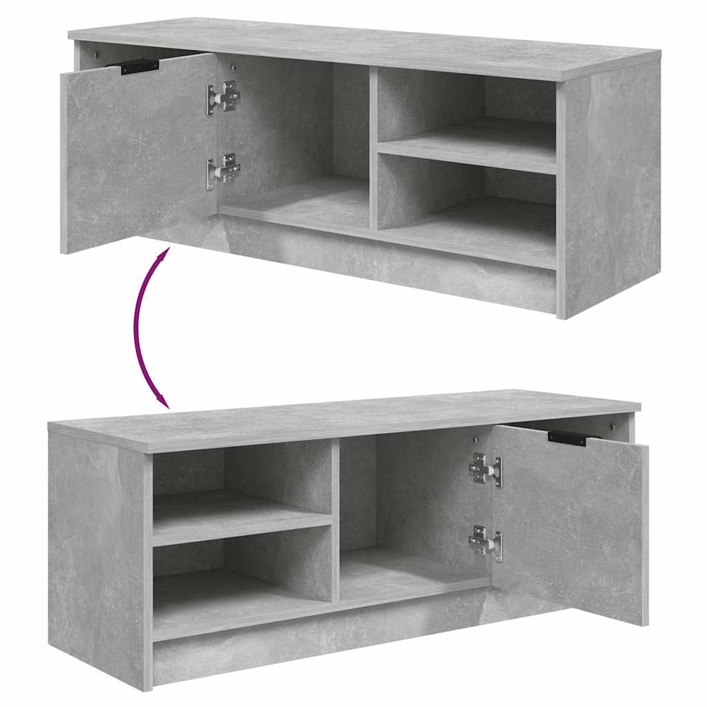 Televizoriaus spintelė, betono pilka, 102x35,5x36,5cm, mediena