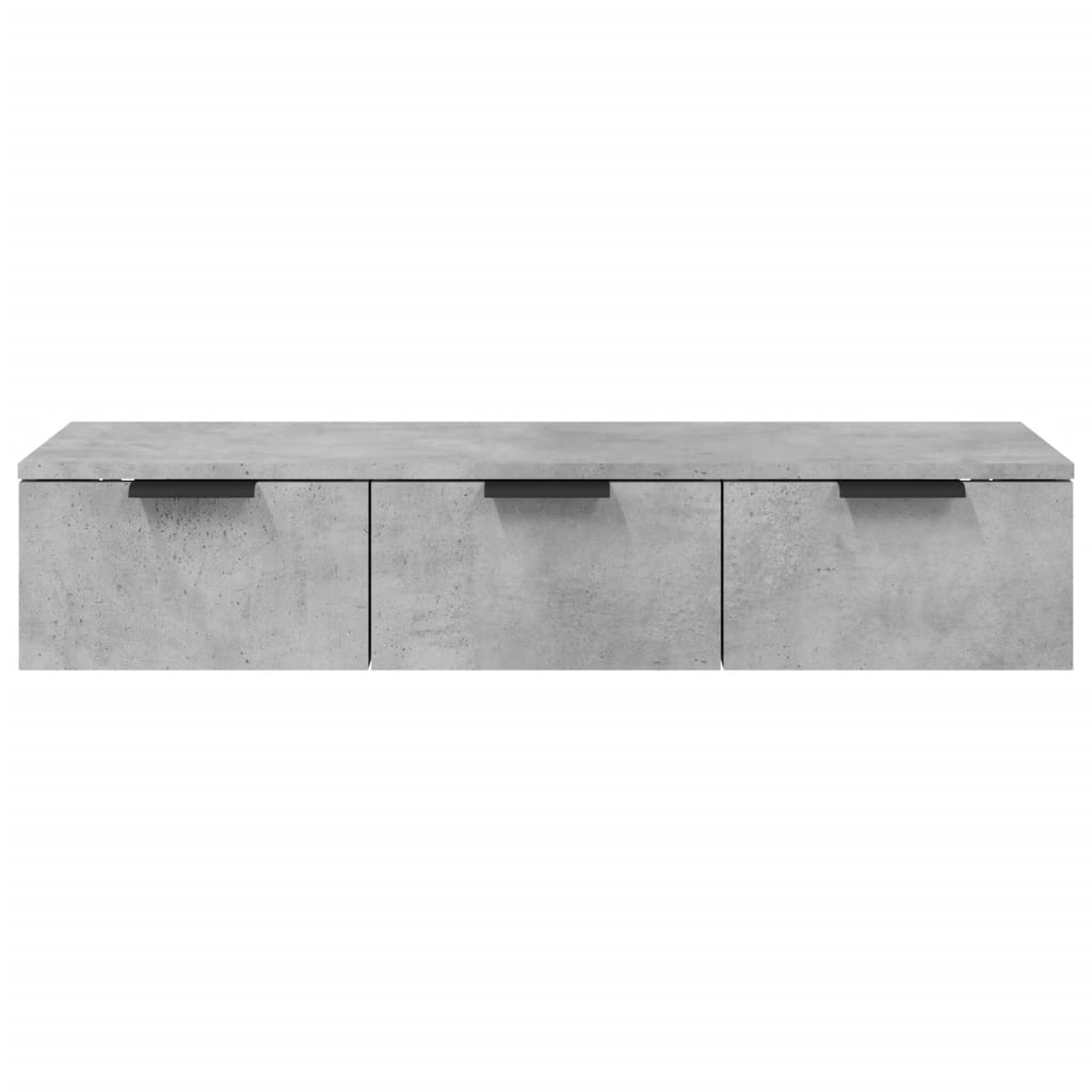 Sieninė spintelė, betono pilka, 102x30x20cm, apdirbta mediena
