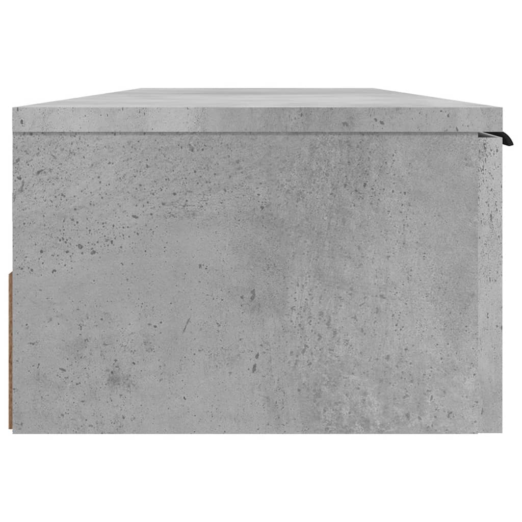 Sieninė spintelė, betono pilka, 102x30x20cm, apdirbta mediena