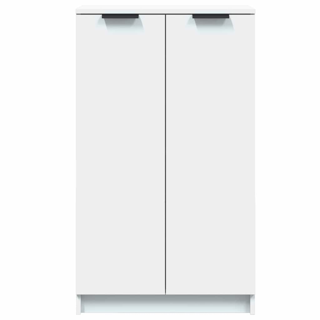 Spintelė batams, baltos spalvos, 59x35x100cm, apdirbta mediena