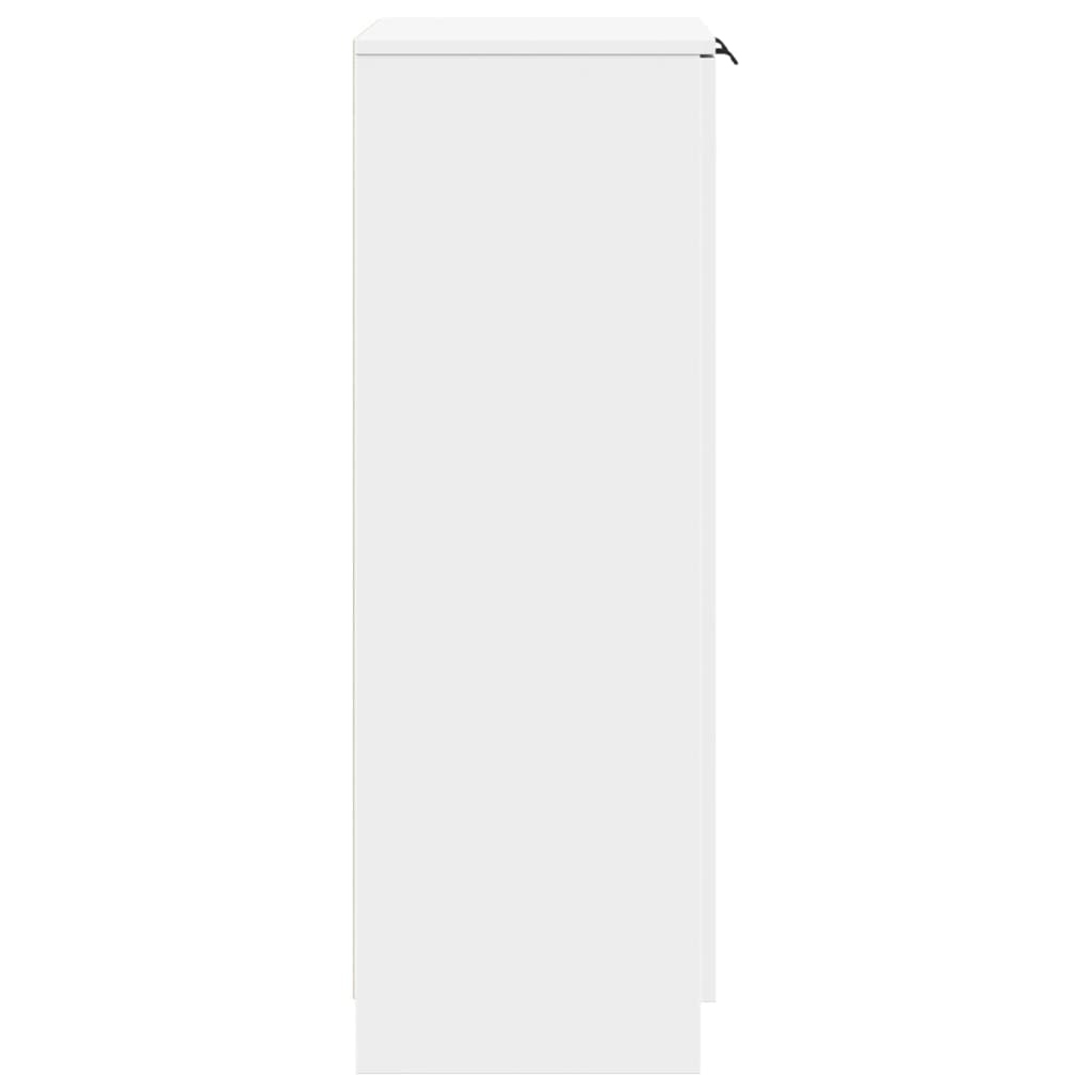 Spintelė batams, baltos spalvos, 59x35x100cm, apdirbta mediena
