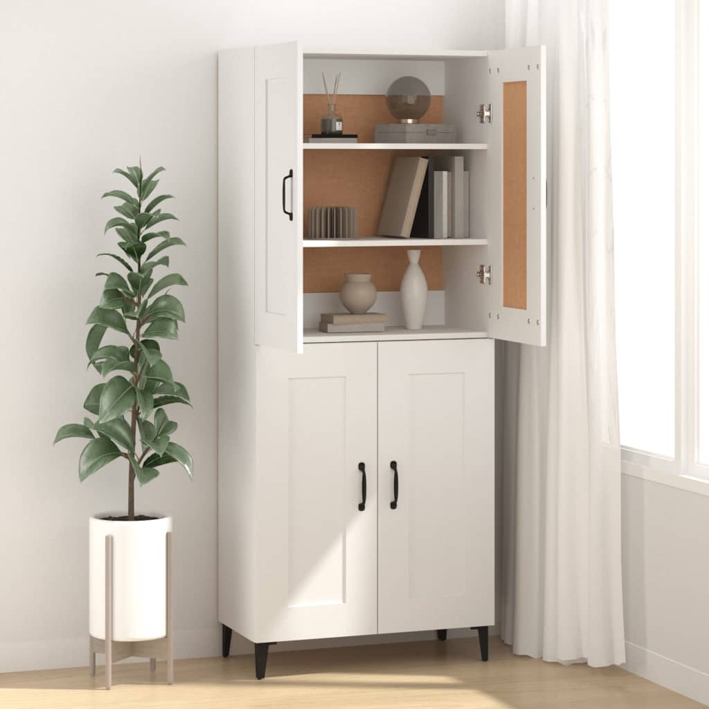 Sideboard, white, 69.5x34x90cm, engineered wood