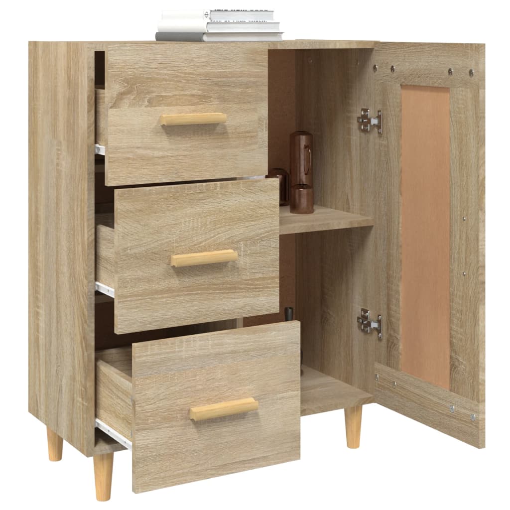 Sideboard, oak color, 69.5x34x90cm, engineered wood