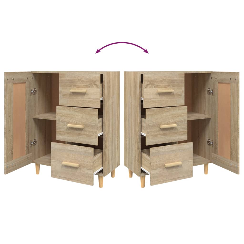 Sideboard, oak color, 69.5x34x90cm, engineered wood