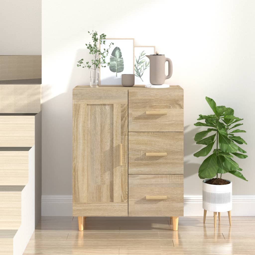 Sideboard, oak color, 69.5x34x90cm, engineered wood