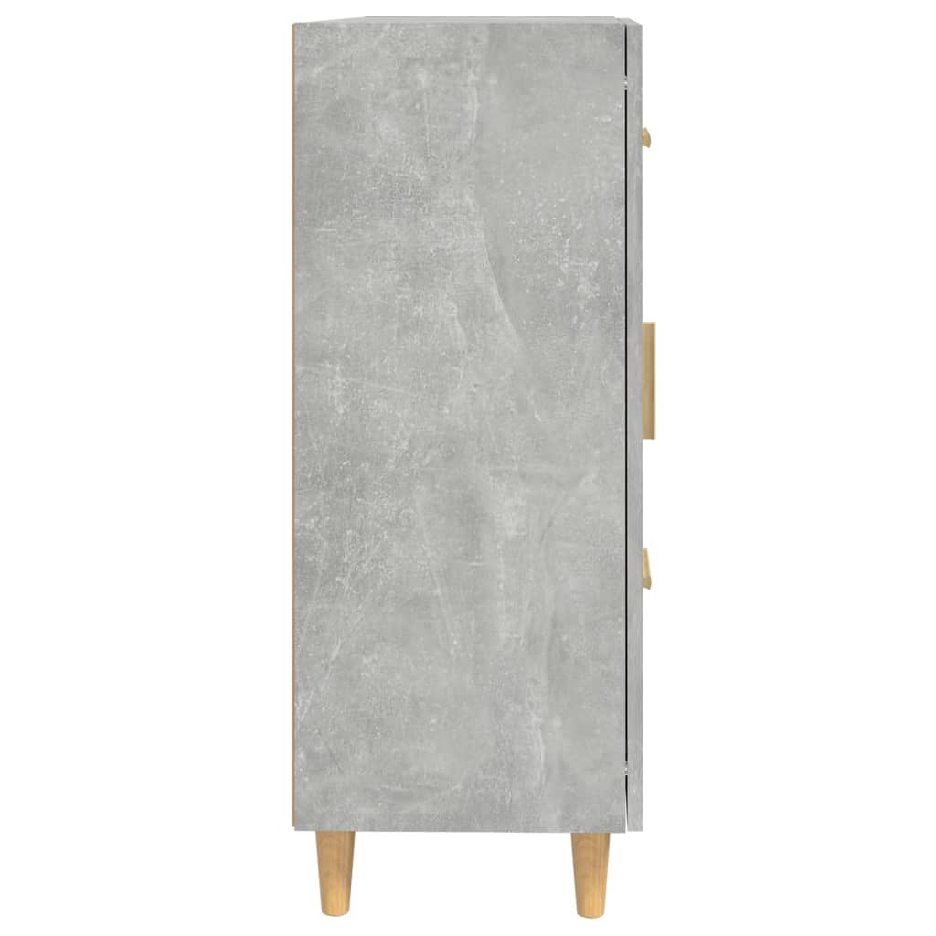 Šoninė spintelė, betono pilka, 69,5x34x90cm, apdirbta mediena