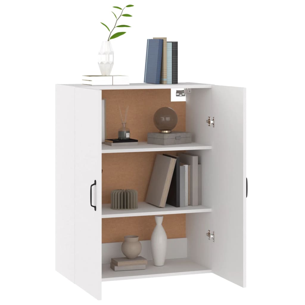 Wall cabinet, white, 69.5x34x90cm, engineered wood