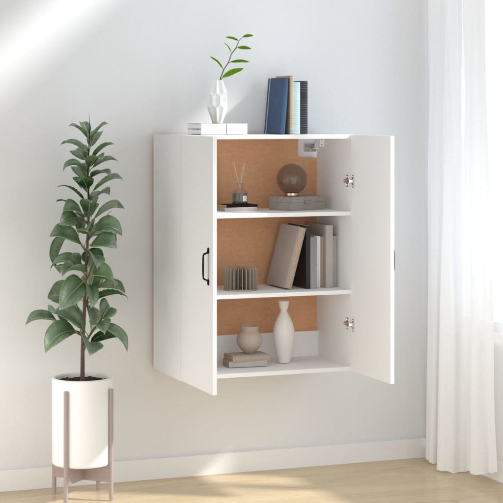 Wall cabinet, white, 69.5x34x90cm, engineered wood