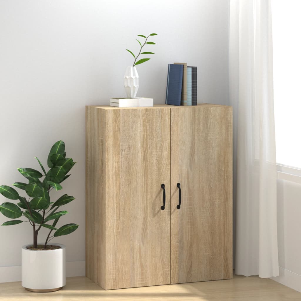 Wall cabinet, oak, 69.5x34x90cm, treated wood